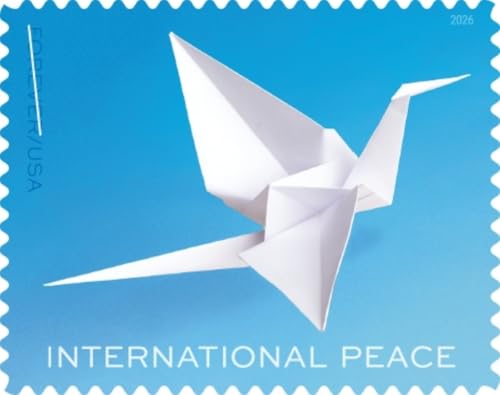 US Postal Service International Peace Forever Stamp Sheet of 20 - White Origami Crane