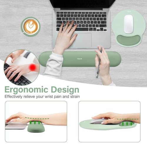 MOSISO Wrist Rest Support for Mouse & Keyboard Set - Antique Green