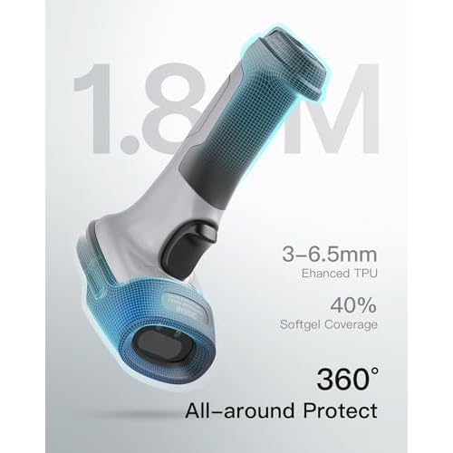 Inateck Bluetooth Barcode Scanner, 1 Charge 180 Days Standby, 35m Range, Automatic Fast and Precise scanning, BCST-70