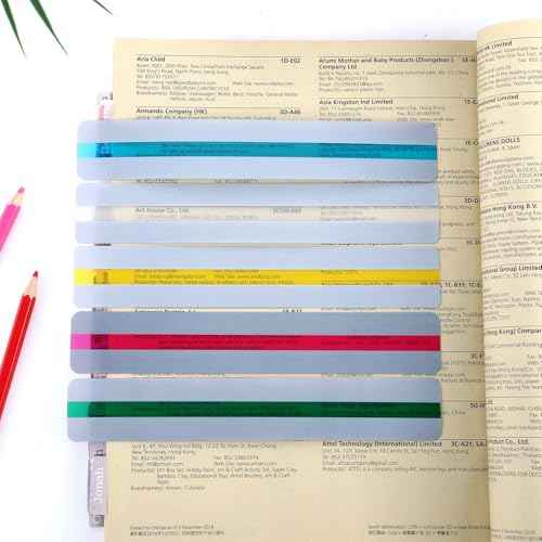 Dyslexia Tools Guided Reading Highlight Strips 16Pcs Guided Reading Strips, Colored Overlay Highlight Strip ADHD Tools Help with Dyslexia for Crystal Children and Teacher Supply Assistant