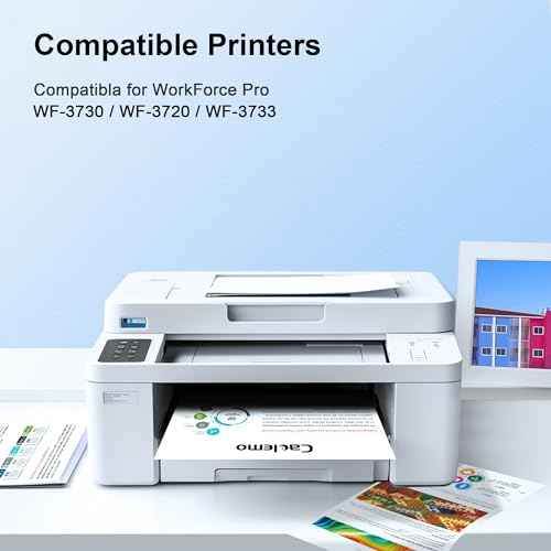 702XL 702 Ink Cartridges for Epson Printer with Latest Chip, Remanufactured Replacement for Epson 702 T702 702XL Ink Cartridges work with Epson Workforce Pro WF-3733, WF-3730, WF-3720 Printer (4 Pack)
