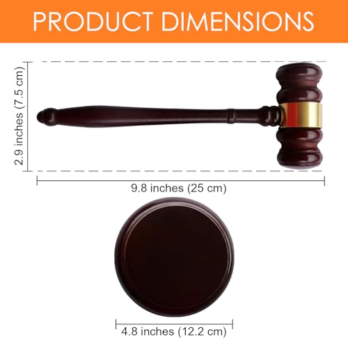 Personalized Wooden Gavel and Sound Block Set for Chairmen, Lawyers - Scales Design