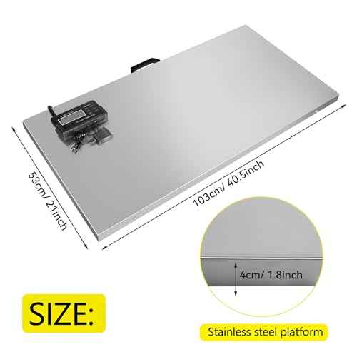 1100Lbs x 0.2Lbs Digital Livestock Scale Large Pet Vet Scale Stainless Steel Platform Electronic Postal Shipping Scale for Heavy Duty Large Dog Hog Sheep Goat Pig Sheep Scale