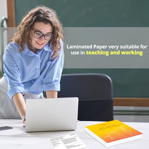 HTVRONT Self-Adhesive Laminating Sheets-9 X 12 Inches Self Laminating Sheets, No Machine Needed Clear Laminating Sheets for Protecting and Preserving Documents, Photos, Menus,Stickers¡¦ (100)