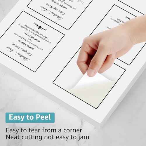 MaxGear 3" x 3" Square Labels, for Inkjet or Laser Printer, Matte White Printable Sticker Paper Labels Sheets, Strong Adhesive, Dries Quickly, Holds Ink Well, 180 Pcs