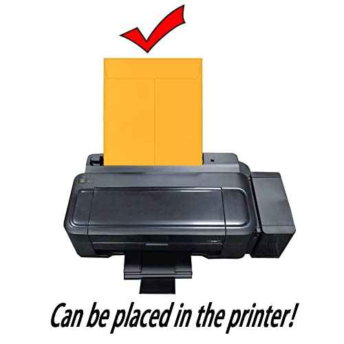 250 PCS 9x12 inches Security Catalog Envelopes Printable Self Seal Envelopes, Anti Tear brown Kraft Envelopes for Invitation Cards, Pictures, Photos, Documents