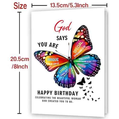 DaySpring Religious Birthday Card for Women,Christian Blessings Birthday Cards