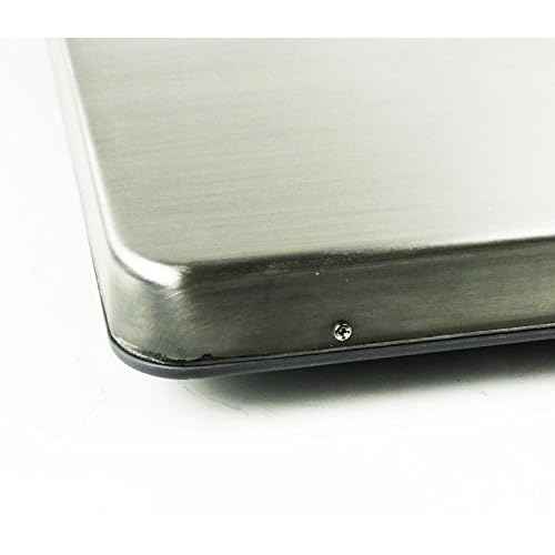 Angel USA Extra Large 22 inch by 18 inch Platform Stainless Steel 400lb Heavy Duty Digital Postal Shipping Scale, Powered by Batteries or AC Adapter, Great for Floor Bench Office Weight Weighing