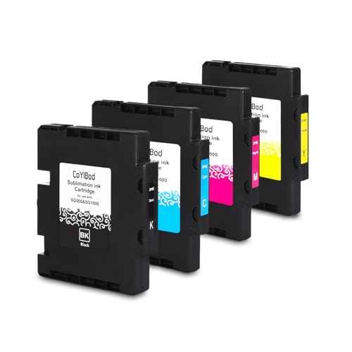Sublimation Ink Cartridge Latest Upgraded Chip Compatible for SG500 SG1000 Sawgrass Virtuoso SG500 SG1000 Printers£¨Black, Cyan, Magenta, Yellow£©