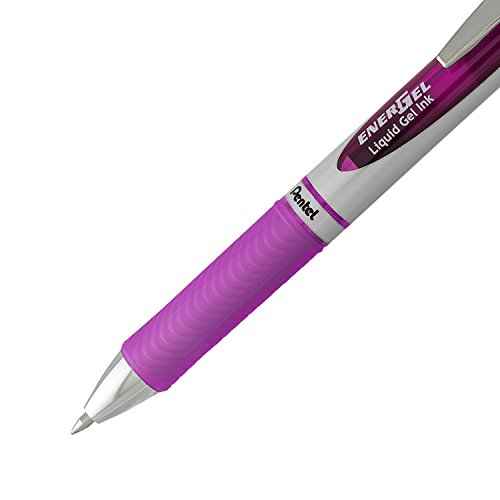 Pentel EnerGel RTX Retractable Liquid Gel Pen Canister, Violet Ink, 36pk (BL77PC36V)
