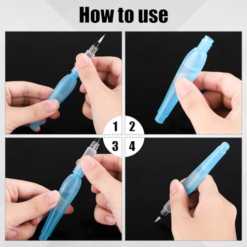 6 Pack Envelope Moisteners with Nylon Brush - Letter Sealer & Stamp Licker Tools