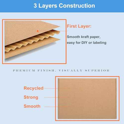 Shipping Boxes 12x9x4 Inches 20 Pack Corrugated Cardboard Mailing Boxes for Small Business, Kraft Medium Literature Mailer Packaging Supplies Brown