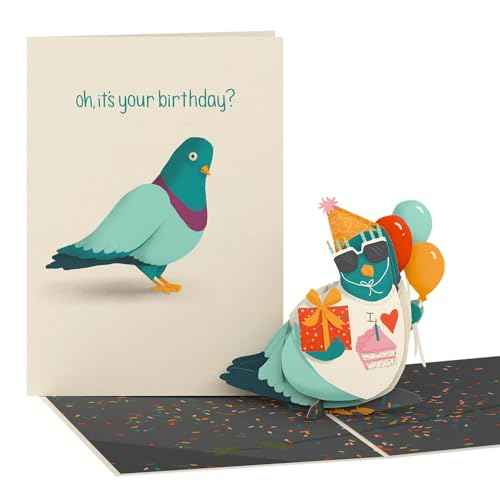 Lovepop Birthday Pop-Up Card for Her and Him - 3D Greeting Cards for Boys, Girls, Men, Women - ¡®That¡¯s Coo¡¯ Funny Pigeon - 5" x 7" Card - Blank Notecard and Envelope Included