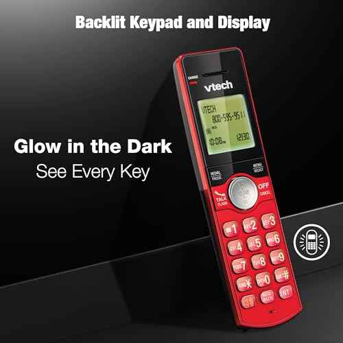 VTech 2-Handset Cordless Phone for Home with Caller ID/Call Waiting, Landline Phones, Illuminated Keypad, Full Duplex Speakerphone, ECO & Quiet Mode, Wall Mount | CS6919-2R