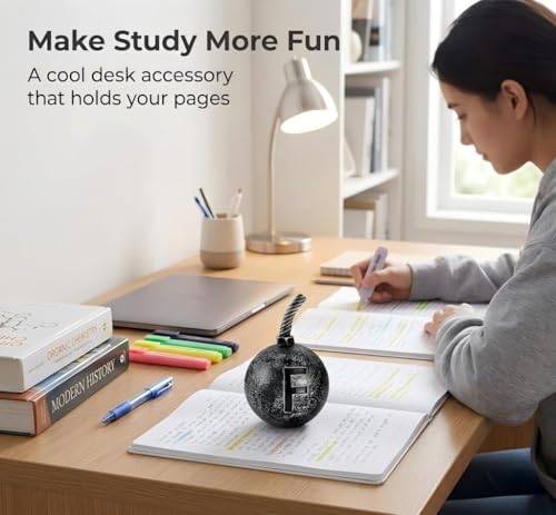 F Bomb Initial Paperweight - Humorous Office Desk Decor Gift for Co-Workers & Boss