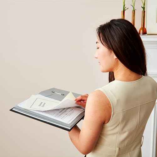 Savor | 2025 Edition The Folio¢â Document Organizer | Custom Dyed Cloth-Bound Expanding File for Important Papers, Passports, Birth Certificates & More | Ideal for Home Organization & Graduation Gift