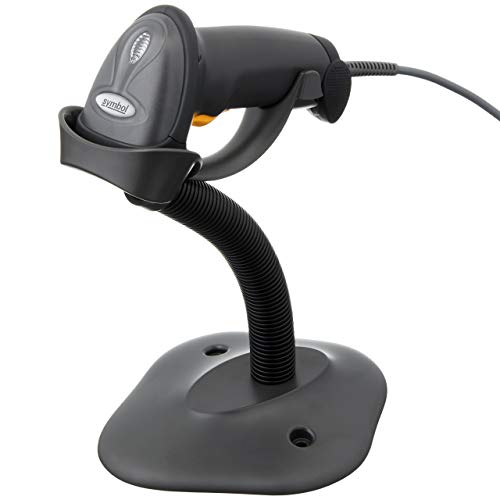 Symbol LS2208 Corded Handheld Barcode Scanner Kit with Gooseneck Stand - Twilight Black