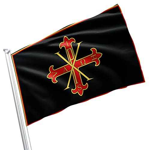 The Sacred Military Constantinian Order of Saint George 3x5 feet Flag Banner Vivid Color Double Stitched Brass Grommets (Constantinian Order Of Saint George horizontal black)