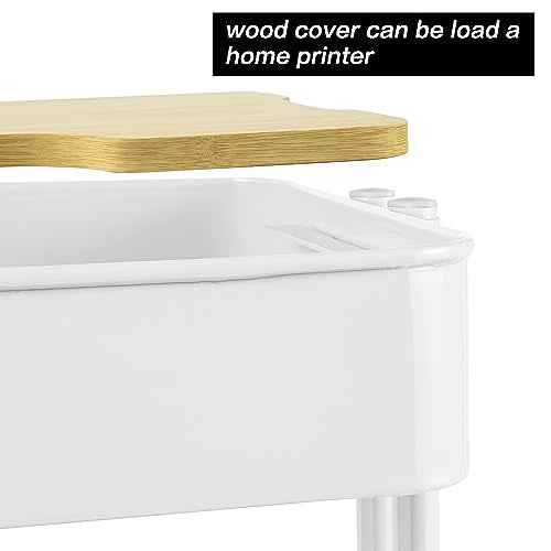 2 Tier Rolling Cart£¬Metal Utility Cart with Wheels and Cover for Office Home Kitchen Organization