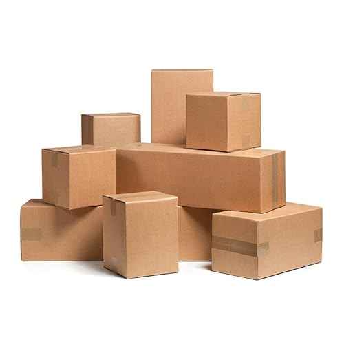Secure Seal - 8x8x6 Pack of 50 Corrugated Cardboard Packing Shipping Mailing Moving Carton Boxes