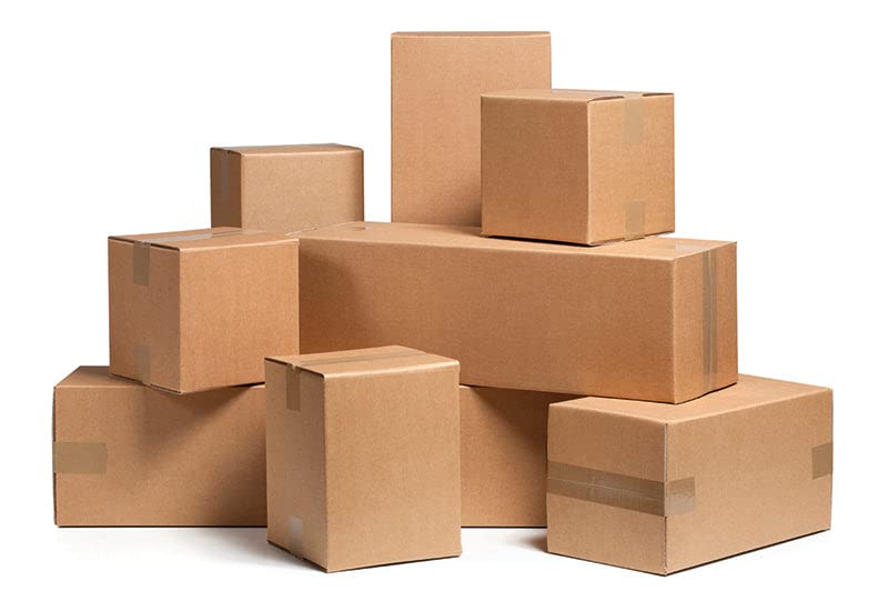 Secure Seal 8x8x6 Corrugated Cardboard Shipping Boxes - Pack of 100, Kraft Material