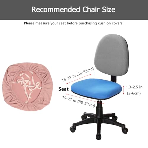 Melaluxe Stretch Jacquard Office Chair Cover - Black, Removable Washable Slipcover for 15-21 in Seat, 1.3-2.5 in Thick