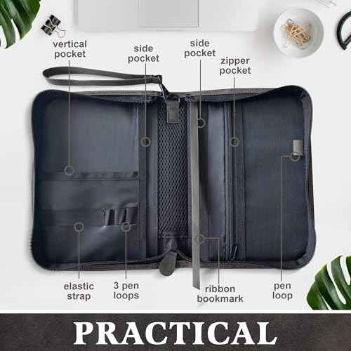 Bible Cover, The PCG Store Bible Case with Pen, 9.00" L x 6.15" W x 1.75" H Bible Covers for Woman and Men, Vegan Italian Leather Bible Bag.