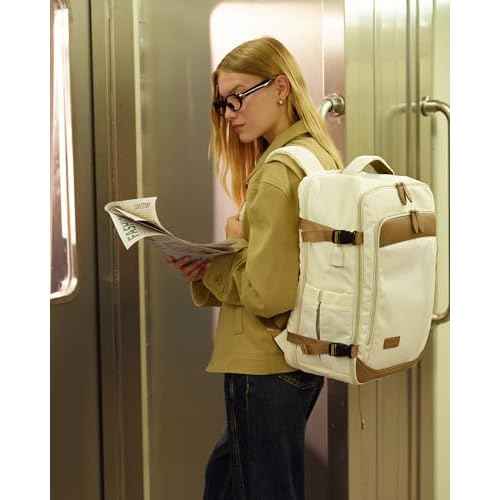 LOVEVOOK Travel Backpack for Women, 40L Carry On Backpack with 3 Packing Cubes,TSA Personal Item Travel Bag Airline Approved, Water Resistant Weekender Overnight Luggage Daypack, Fits 17 Inch Laptop
