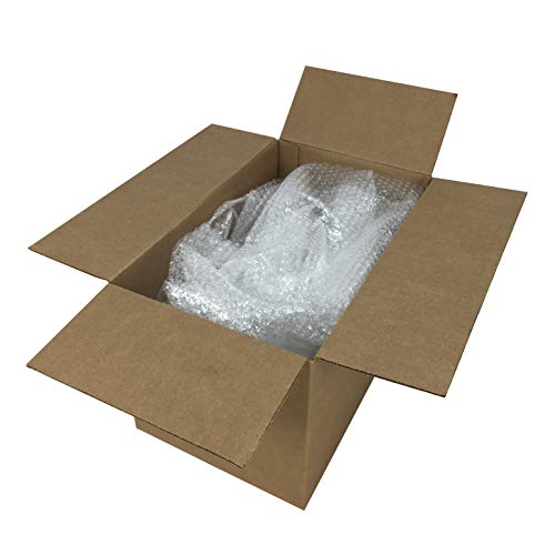 Amazon Basics Clear Bubble Wrap for Moving & Shipping - 12 x 175 ft, Perforated Small 3/16" Roll