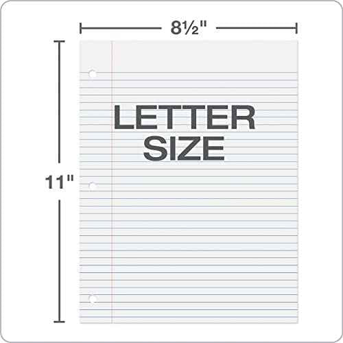Oxford Loose Leaf Paper, 2000 Sheets, College Rule Filler Notebook Paper, 8-1/2" x 11", 3-Hole Punched Fits 3-Ring Binders, 4 packs of 500 (62331)