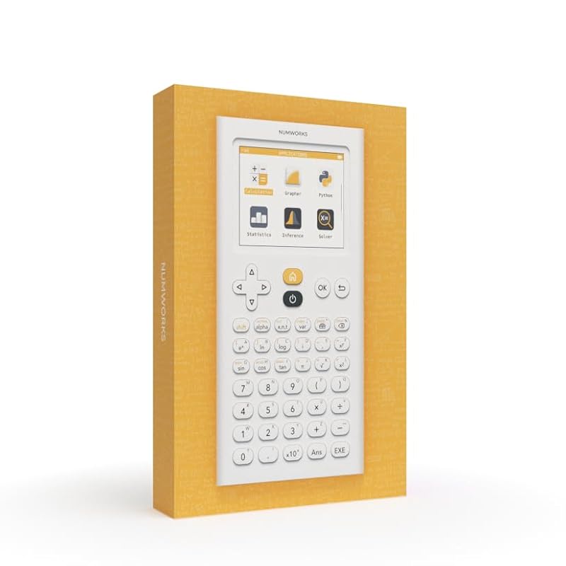NumWorks Small Graphing Calculator - High-Resolution Color Screen, Multi-Language, Rechargeable Battery