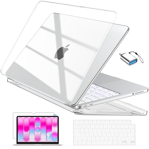 EooCoo Crystal Clear MacBook Neo 13-inch 2026 Case Scratch Resistant Slim Cover