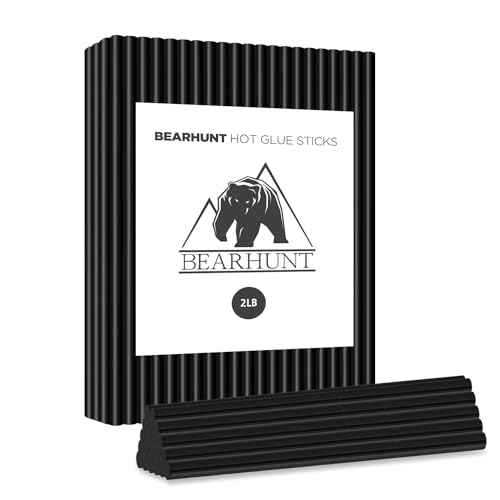 BEARHUNT Strong Hot Melt Glue Gun Sticks bulk (0.43" X 9.84"_2lb - Black)