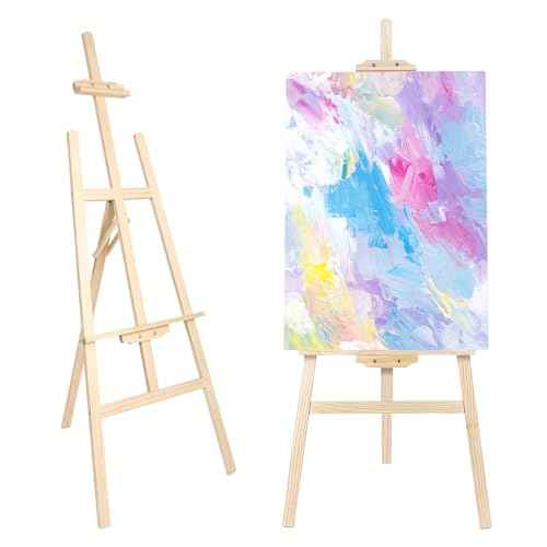 Wooden Painting Easel Stand, Adjustable£¦Folds Flat for Storage, Ideal for Painting, Office Presentations, Posters, Signage