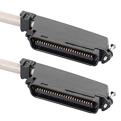 ICC Male to Male 25 Pair Telco Cable 10ft - Cat3 24AWG, 100% Solid Pure Copper, Gray Riser CMR Cable with 90 Degree 50 Pin Telco Connector for Voice and Low Data PBX Applications, 10 Feet