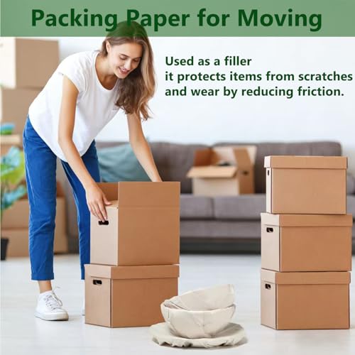 102 PCS Packing Paper Sheets for Moving, 12"x12" Wrapping Small