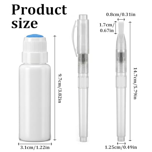 Skrfren Envelope Moistener Set - 6 Pack Water-Based Sealers with Nylon Brush for Office & Home
