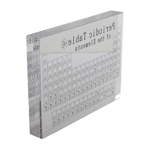 Ymiko Clear Acrylic Periodic Table Display - Portable Classroom Model
