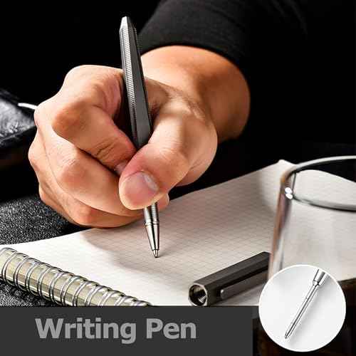 Titanium Ballpoint Pen with Clip Cap 5.2" Tactical Pen Compact Size EDC Ballpoint Pen for Everyday Carry