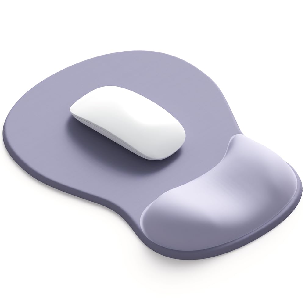 ErgoComfort Gel Wrist Rest Mouse Pad-Ergonomic Office Mousepad with Wrist Support-Non-Slip, Design Desk Accessories Mat for Home&Game Decor (06Lavender Haze)