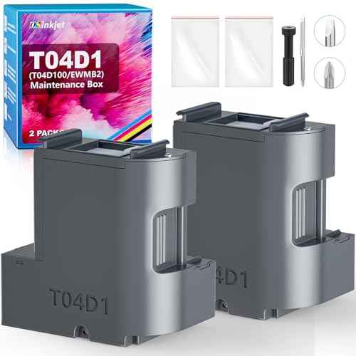 T04D1 T04D100 Ink Maintenance Box Compatible for ET-15000 ET-3850 ET-4850 ET-3760 ET-4750 ET-3750 ET-4760 ET-3710 ET-5150 ET-3830 ET-2980 ET-2988 ET-M1000, TO4D1/TO4D100/04D1/EWMB2