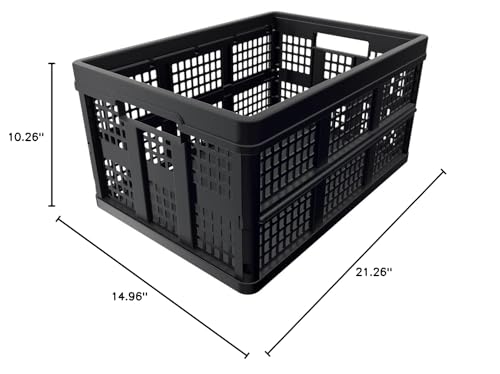 Clax® crate | folding box | basket | 48 qt (12 gal) | black