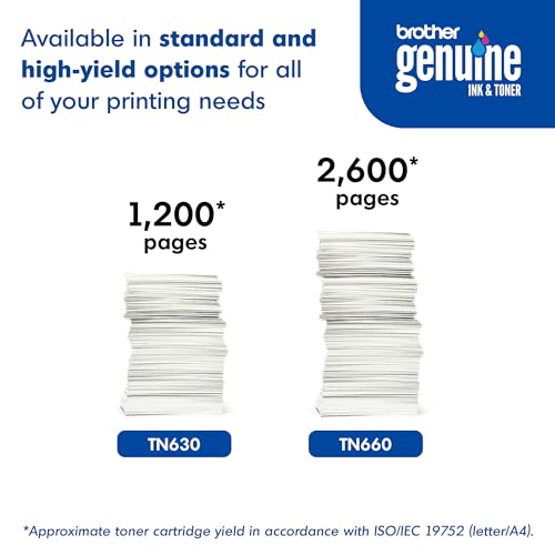 Brother TN660 High Yield Black Toner Cartridge - 1 Pack for Laser Printers