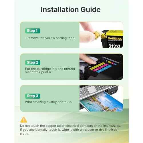 212XL 212 Ink Cartridges Remanufactured for Epson 212 Ink Cartridge 212 XL T212XL T212 Combo Pack High Yield Work with Expression Home XP-4100 XP-4105 Workforce WF-2830 WF-2850 Printer Ink (4 Pack)