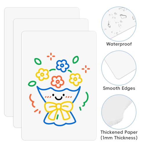 HSDAV 10 Pack Small Double-Sided Whiteboards - Blank Dry-Erase Boards for Office & Classroom (12x8 inches) - Variation: Blank Whiteboard