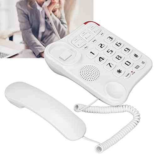 Big Corded Phone, Phone for Seniors, 3 Single Button Memories, Big Buttons Landline Telephone Great for The Elderly Home Office