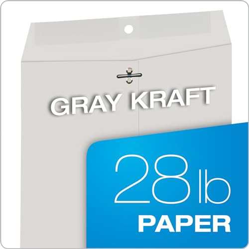 9x12 Clasp Envelopes 100 Pack Heavyweight Gray Kraft Document Storage