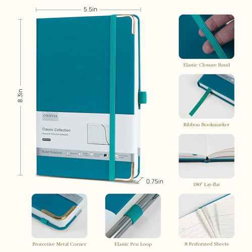 A5 Lined Journal Notebook - 100 GSM Thick Paper, 8 Pack Hardcover Journaling Notebooks for Writing, Work, Travel, School, College Ruled Journals for Women Men, PU Leather Note Books, 5.5¡±x8.3¡±