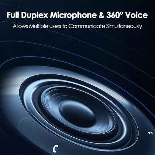 3 in 1 USB Computer Speaker with Microphone, PC Laptop Desktop Conference Speaker with Mic for Smart Home Office and Online Study£¬360 Degree Enhanced Voice Pickup, Noise Reduction (Modern)