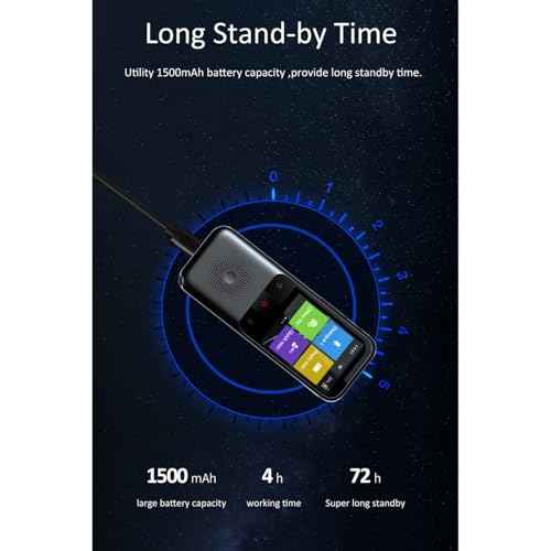 Docooler Portable Language Translator Device, Voice Interpreter with 134 Languages Voice, Translating 10 Offline Translation Recording Photo Translation for Travel Business Study Use